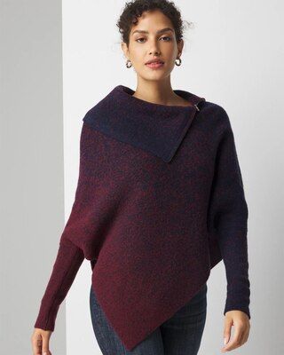 Poncho sweater black top